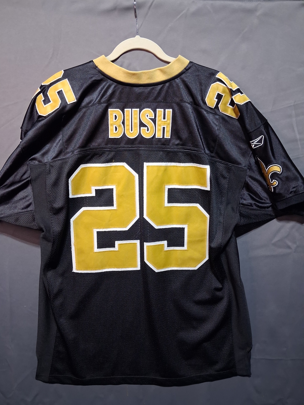 Men's Black & Gold 'Bush' #25 Football Jersey